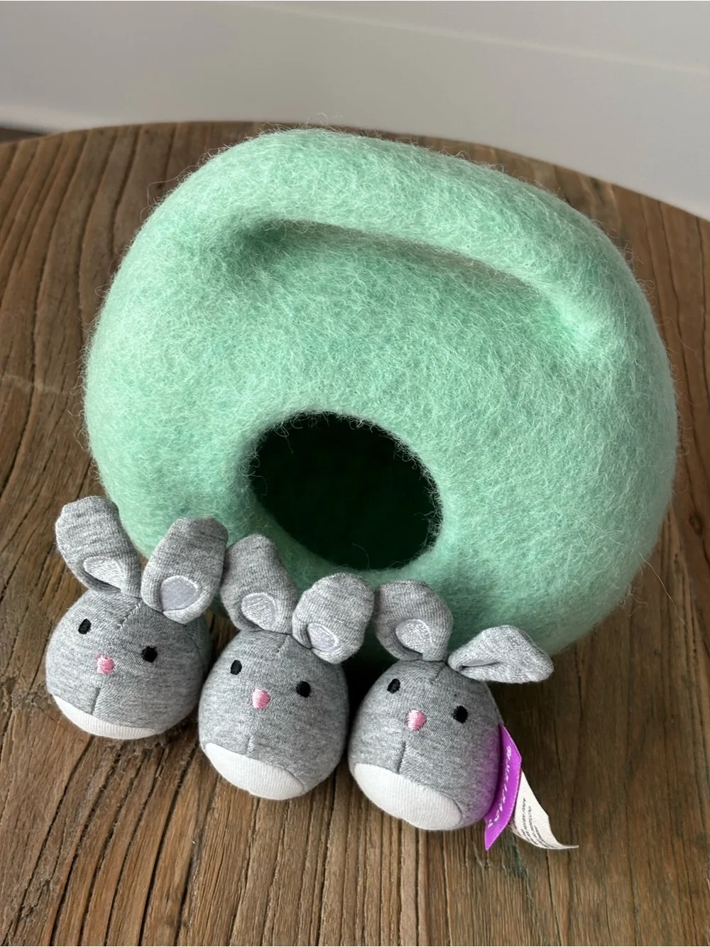 Lovevery Bunnies In A Felt Burrow Playset